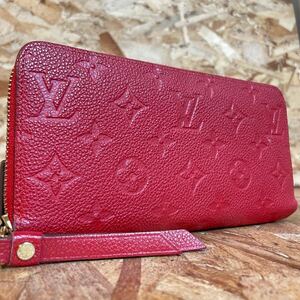 1円〜　極美品 ルイヴィトン アンプラント 長財布 ラウンドファスナー SP0116 レッド ノワール 系 モノグラム　　LouisVuitton