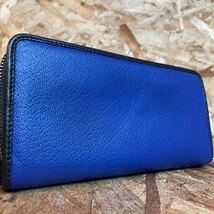 LOEWE ロエベ 1円★美品★ 財布 アナグラム 長財布 男女 本革 ラウンドファスナー バイカラー■男女 _画像2