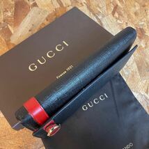 1円〜【美品】 GUCCI グッチ マーモント GG ウォレット メンズ 長財布 インターロッキング ラウンドファスナー GG ２つ折り　ブラック_画像5