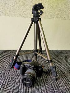 Canon キャノン EOS Kiss フィルム カメラ　CANON ZOOM LENS EF 28-80mm スリック800G-V1　三脚付き　【浦R】
