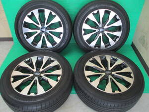 スバル レガシィ アウトバック 純正☆YOKOHAMA BluEart-TX AE61☆225/60R18 100H☆18×7J+55 5H-PCD114.3☆4本set 埼玉県発 現物確認OK♪ 