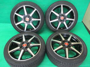 EUROHART【16×6J+42 4H-100】DUNLOP LE MANS LM704 195/45R16 埼玉県発 現物確認OK♪4本set 