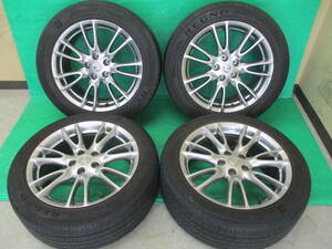 日産V36スカイライン純正 BRIDGESTONE REGNO 4本セット☆7.5J+45・8.5J+50☆225/50R18/2本・245/50R18/2本☆埼玉県発 現物確認OK