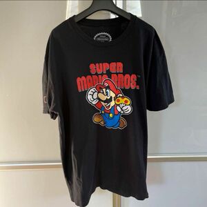 スーパーマリオブラザーズ 35th Anniversary Tシャツ サイズＬ 古着 半袖 半袖プリントTシャツ 黒