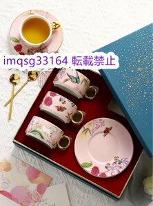 【高級洋食器】 おしゃれ　カップとソーサー　セット　スプーン付き　12点　 紅茶　コーヒー 茶器 高品質　ラミックス