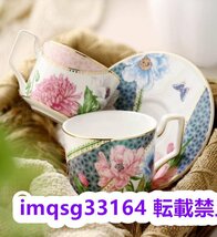 【 洋食器 】新品 ins カップとソーサー　2客セット　スプーン付き　ティーカップ コーヒーカップ　茶器 ピンク_画像3