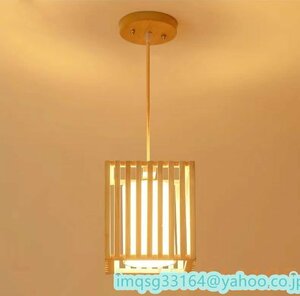 大好評★木製ペンダントライト 照明 リビング/居間用ランプ 室内装飾 装飾品