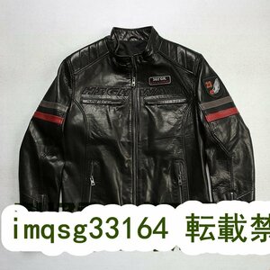 レザージャケット メンズ ハレージャケット　バイクジャケット　高級　柔らかい羊革　本革　革ジャン S～4XL