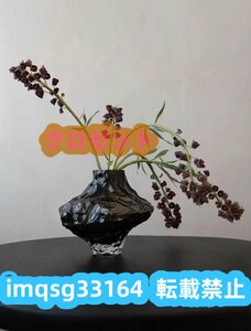 芸術品 ガラス製花瓶 不規則花器 装飾品 工品 室内 高級感溢れる