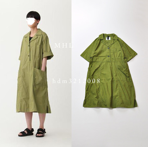 美品 MHL マーガレットハウエル TEXTURED COTTON ワンピース #59