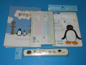 Анонимная бесплатная доставка ★ В то время Pinguge Pingu 4 очков ☆ Bento Bag L28 × W12 × H16CM/BAMBOO BASHI/CASE/BOOL CAP COUB 50 SHEET/8 ОБЛАСТИ ☆ Все неиспользованные решения!