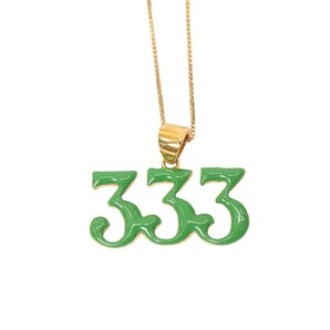 VEERT / Green Enamel 333 Pendant Chain ヴァート 925 ネックレスの画像5