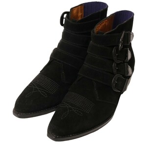 TOGA VIRILIS / BLACK SUEDE BLACK BUCKLES トーガ ビリリース スエード ブーツ AJ782 表記サイズ39