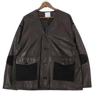 FILL THE BILL / LEATHER CARDIGAN フィルザビル 牛革 カウレザー カーディガン ジャケット 102-202065 表記サイズ2