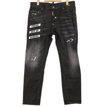 DSQUARED2 / Skater Jean ディースクエアード リペア加工 ボタンフライ スケータージーンズ デニム パンツ S74LB0336 表記サイズ41_画像1