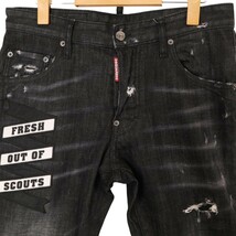 DSQUARED2 / Skater Jean ディースクエアード リペア加工 ボタンフライ スケータージーンズ デニム パンツ S74LB0336 表記サイズ41_画像3