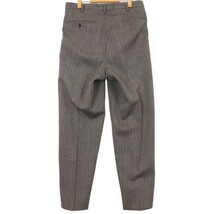 HEUGN / TROUSER 028 ユーゲン 2タック入り ヘリンボーン ウール スラックス パンツ 表記サイズ2_画像2