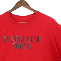 TENDERLOIN テンダーロイン ロゴ プリント クルーネック Tシャツ 半袖 カットソー 表記サイズL_画像3