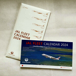 未使用 JAL 日本航空 2024年 令和6年 卓上カレンダー 飛行機 航空 暦 24時間以内発送しますの画像1