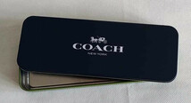 未使用品 coach コーチ 筆箱　缶　小物入れ　ペンケース　レア品　ノベルティ　ブランド　文房具　24時間以内発送_画像1