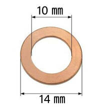 ブレーキホース 銅ワッシャー 銅パッキン 50枚セット M10 10mm 内径10 ブレーキバンジョーボルト キャリパー ガスケット ブレーキライン_画像2