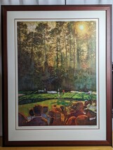 バーニー・フュークス リトグラフ 絵画 オーガスタ Augusta 1991 額入り 額装_画像1