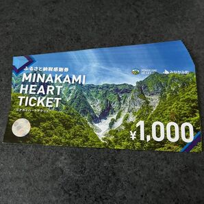 ミナカミハートチケット 15枚 15000円分 群馬県みなかみ町 MINAKAMI HEART TICKET 感謝券 みなかみ町