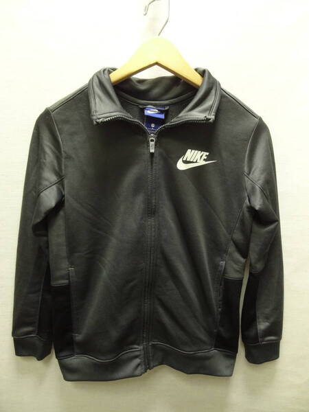 全国送料無料 ナイキ NIKE 子供服キッズ 男&女の子 ポリ100%素材 グレーX黒色 サッカー等 長袖 ジャージ トップス 150(M/145)