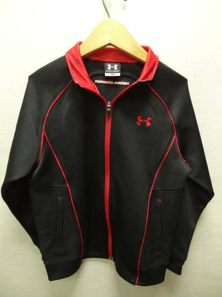 全国送料無料 アンダーアーマーUNDER ARMOUR 子供服キッズ 黒X赤色 ジャージ トップス YMD 140