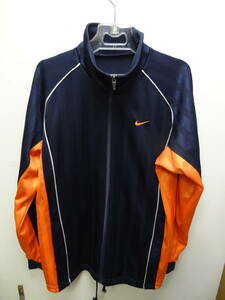  nationwide free shipping regular goods Nike NIKE men's navy blue X orange color polyester 100%. ventilation. is good mesh material jersey tops S