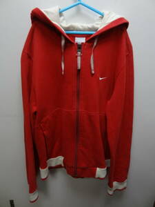  nationwide free shipping regular goods Nike NIKE lady's red color sweat material Zip up Parker L size 