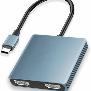 USB C HDMI 変換アダプター Aibilangose デュアル HDMI Type-C マルチディスプレイアダプタ②