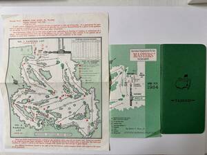 AUGUSTA NATIONAL GOLF CLUB オーガスタ・ナショナル・ゴルフクラブ　コースマップ冊子 1984.4.12-15