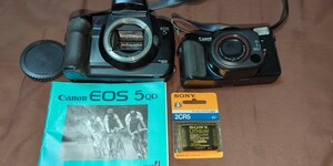  б/у электризация только проверка Canon EOS5 Autoboy TELE QUARTZ DATE EOS5. инструкция нераспечатанный. использование окончание срока действия. SONY2CR5 батарейка камера 