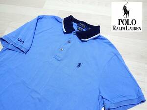 ☆POLO RALPH LAUREN　☆ラルフローレン　☆ラルフローレン㈱　☆ワンポイント　☆半袖ポロシャツ　☆ブルー系　☆メンズ　☆Ｍ