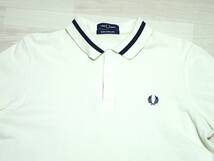 ☆イギリス製　☆イングランド製　☆FRED PERRY　☆フレッドペリー　☆半袖ポロシャツ　☆鹿の子ポロシャツ　☆アイボリー　☆42_画像4