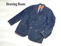 ☆カッコいいデニムです　☆Drawing Room　☆日本製　☆デニムテーラードジャケット　☆デニムジャケット　☆シングルタイプ　☆メンズ☆M_画像1