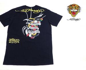 ☆派手でかっこいい！！　☆USA製　☆Ed Hardy　☆エドハーディ　☆スタッズ　☆半袖Tシャツ　☆ブラック　☆ユニセックス　☆XXXL　