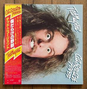 LP 帯付 日本盤 国内盤 見開きJKT アルバム レコード Ted Nugent / Cat Scratch Fever 25AP 592 テッド・ニュージェント / 傷だらけの野獣