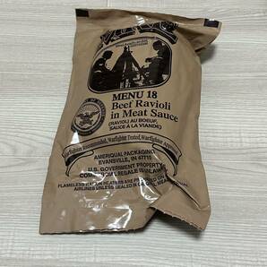 沖縄 米軍実物 MRE MEAL READY TO EAT AMERIQUAL レーション MENU 18 2023/05 検品 (管理番号RE03!)の画像1