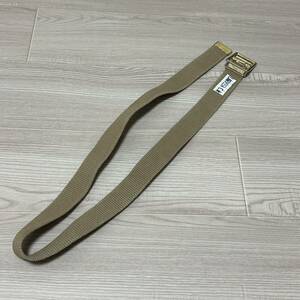 沖縄 米軍実物 OFFICERS EQUIPMENT COMPANY BELT ベルト オシャレ 作業用 コヨーテ 99cm (管理番号ABC170)