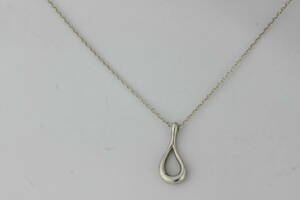  Tiffany open Teardrop necklace SV925