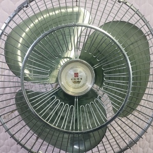 希少 National ナショナル F-30MG ELECTRIC FAN グリーン 緑色 3枚羽根 昭和 レトロ 扇風機の画像2