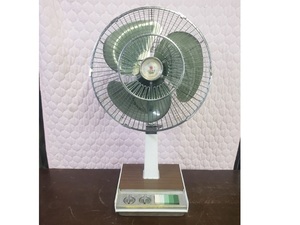 希少 National ナショナル F-30MG ELECTRIC FAN グリーン 緑色 3枚羽根 昭和 レトロ 扇風機