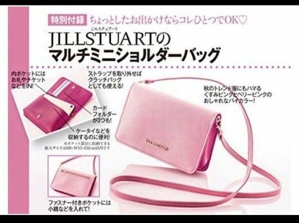 JILLSTUART マルチミニショルダーバッグ 付録 ジルスチュアート ショルダーバッグ