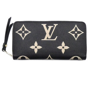 ルイヴィトン 財布 LV モノグラム・アンプラント ジッピー・ウォレット ブラックxベージュ 長財布 M80481 T-YJL06178