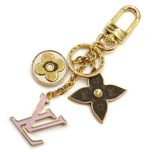  Louis Vuitton key ring LV key holder * springs Street Brown x pink x white lady's M01187 OJ10092