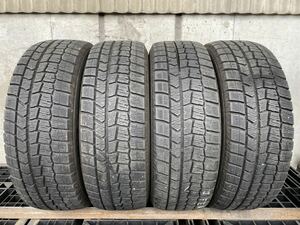 E4326　送料無料☆深溝スタッドレス　DUNLOP ダンロップ WINTER MAXX WM02　195/65R15 91Q　4本価格　2018年製