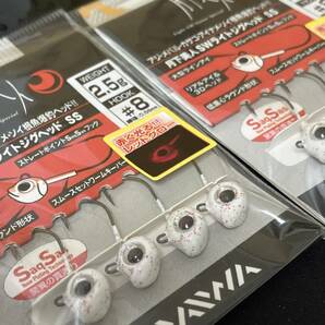 ☆新品未開封☆ ダイワ DAIWA 月下美人 SWライトジグヘッドSS レッドグロー 2.5ｇ ♯8 【２点セット】 アジング メバリングの画像2