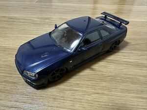 アオシマ　日産スカイラインGT-R　R34　ミッドナイトパープルⅢ